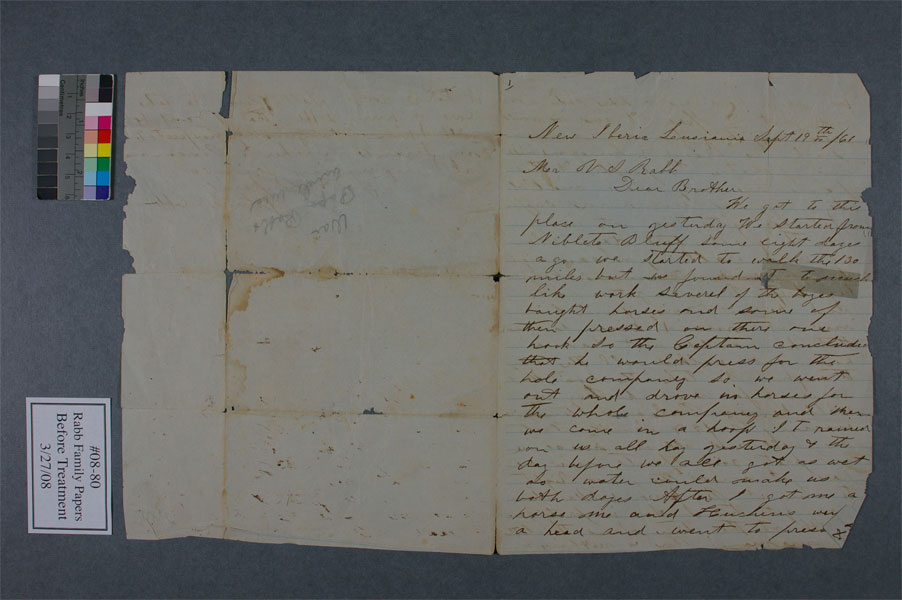 John W. Rabb Letter to Dear Brother Image 1