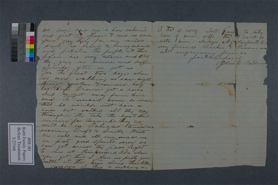 John W. Rabb Letter to Dear Brother Image 2